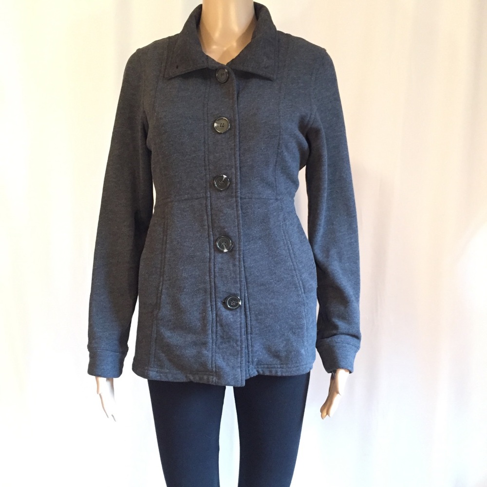 Prana Gray Button Up Jacket